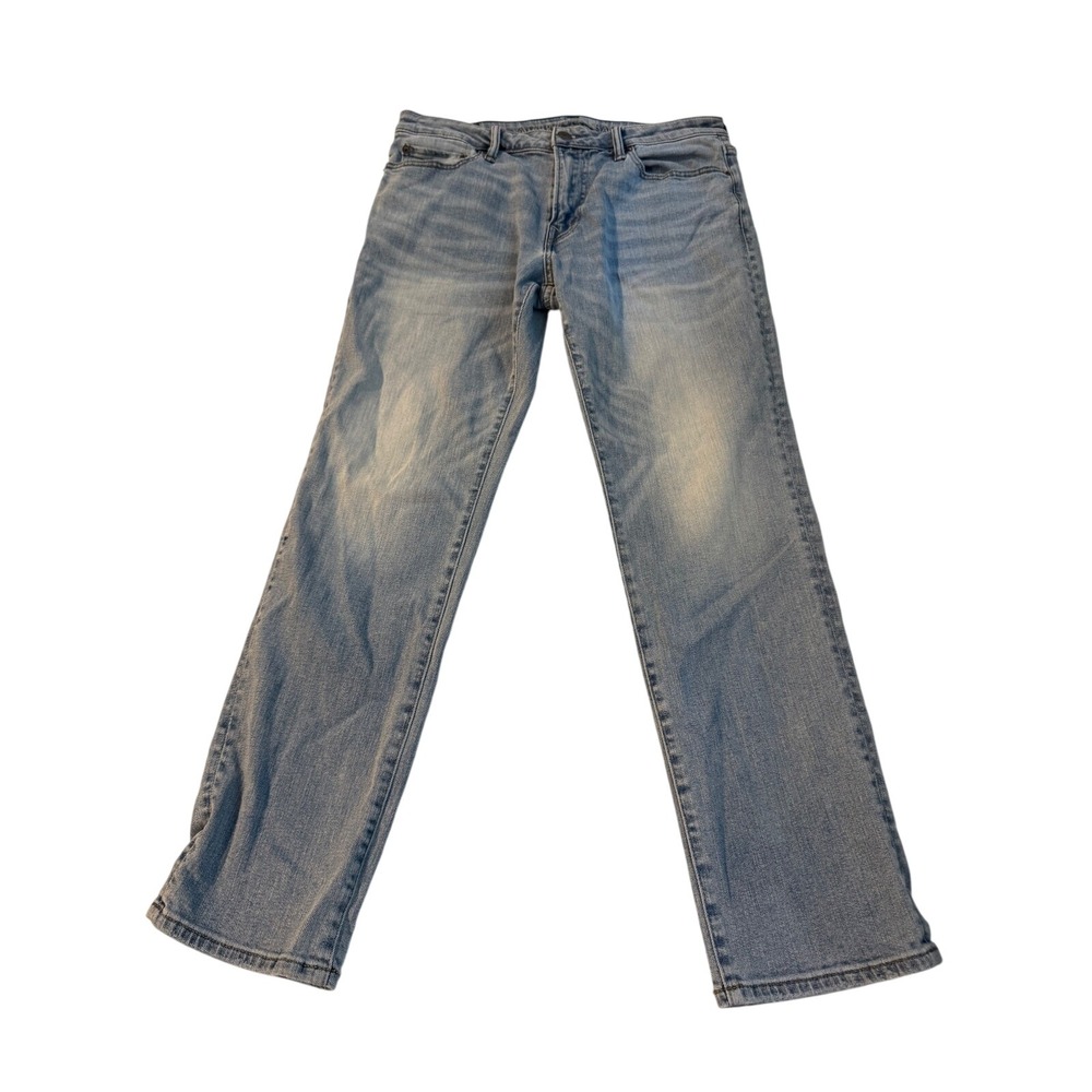 American Eagle Slim Straight Airflex+ Jeans Light‎ Wash Blue 33x30 NM445XF